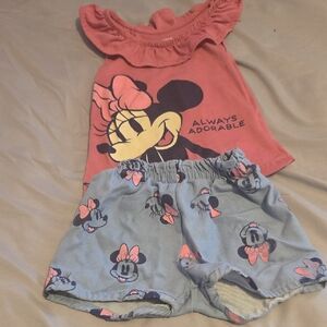 Disney Pink and Blue Minnie Mouse Kids Matching Set